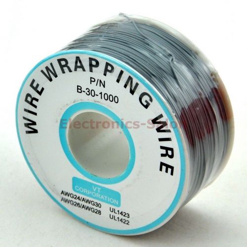 One roll gray 30awg wire wrapping wire, tinned copper solid, pvc insulation. for sale