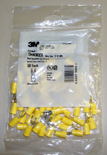 50 pcs 3m 94883 terminal-locking fork yellow 12-10 awg for sale