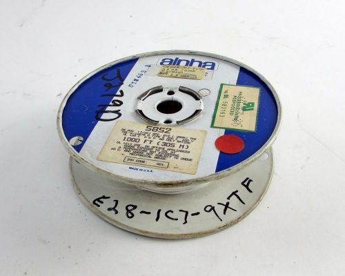 Alpha 5852 spool of wire - p/n: mil-w-16878, 600v, 28awg, 7x36 strand, 1000ft. ? for sale