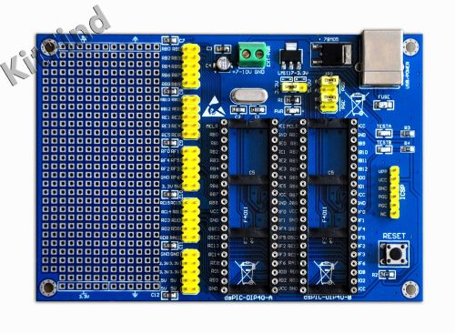 Pic development board readydspic-40p for dspic microcontrollers with 40pins for sale