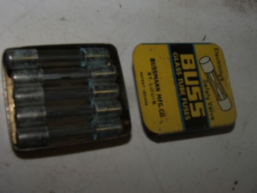 BUSS GLASS TUBE FUSES, 5 FUSES IN 1 TIN:  AGY - 50 Amps (9AG); Fast Shipping