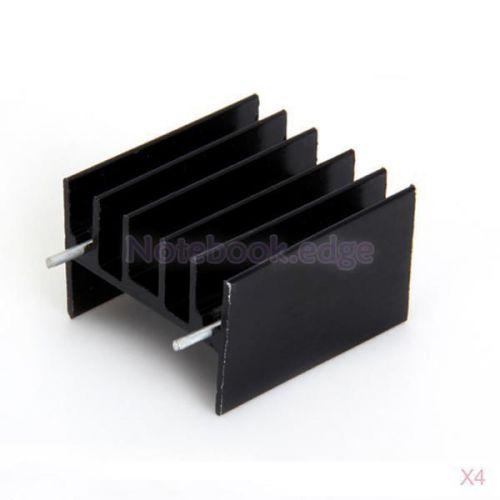 4x 12pcs Black Aluminum Heat Sink for TO220 LM7805 LM7809 LM317