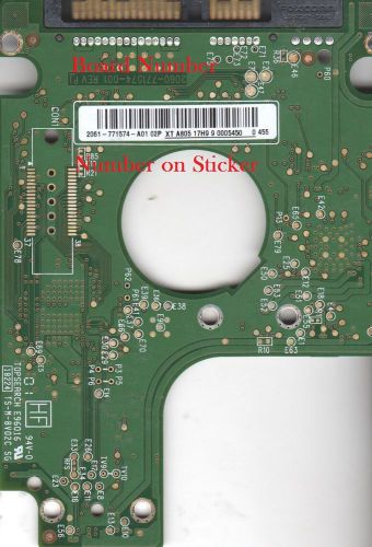 Western Digital 160GB WD1600BEKT-60V5T1, 2061-771574-D01 02P, SATA 2.5&#034; PCB+FW