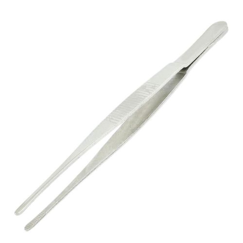 5.5&#034; long silver tone stainless steel round tip tweezers xmas gift for sale