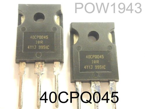 International rectifier 40cpq045 dual 40 amp 45 volt, to-247 for sale