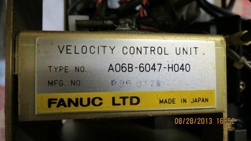 Fanuc velocity control unit a068-6047-h040, top board a20b-0009-0320 for sale
