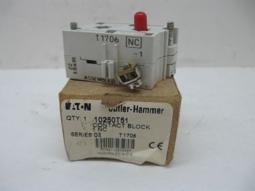 Eaton cutler hammer 10250t1 contact block 1no/1nc new for sale