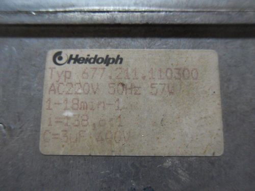 (v27) 1 used heidolph 677.211.110300 motor for sale