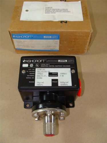 New ashcroft b424b xfs 0-1000 psi 1/2&#034; npt 316ss wetted parts pressure switch for sale