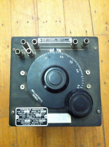 Vintage General Radio Co. Model 107L Variable Inductor; Old; Used; Untested