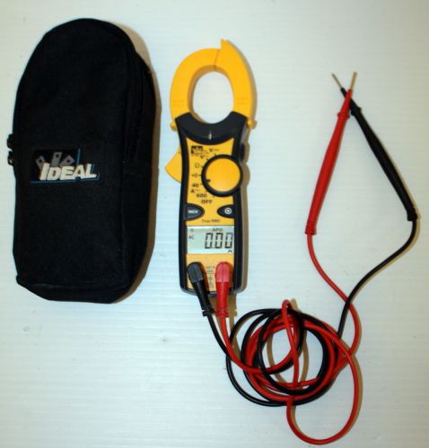 Ideal 61-746 Digital True RMS Clamp Meter w/ Leads + Case FAST FREE SHIP USA