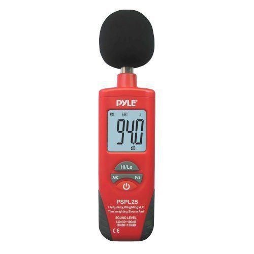 Pyle PSPL25 Digital Handheld Sound Level Meter W/ A and C Frequency Weighting