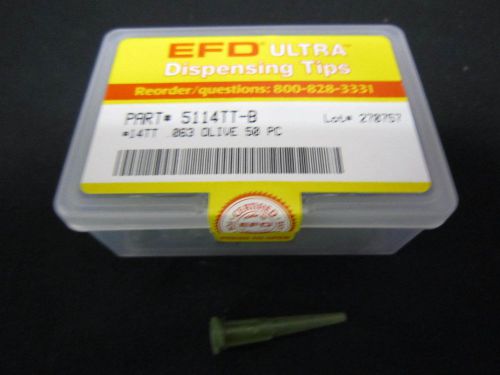 NEW 25 pieces EFD DISPENSING TIPS 5114TTB-B .063 Olive Tip