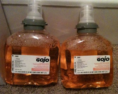 2 gojo premium foam antibacterial handwash refills lot of 2 - 1200 ml/40.5 us oz for sale