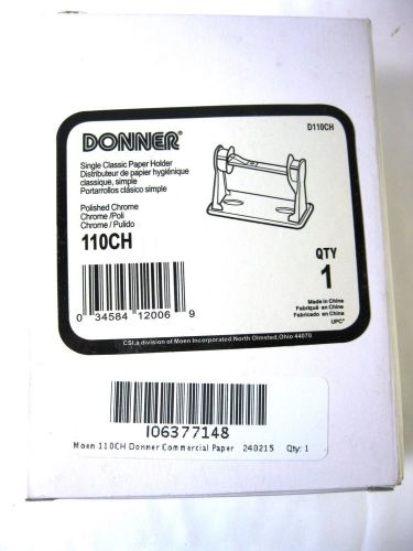 Donner Single Classic Chrome Toilet Paper Holder 110CH Commercial With Screws