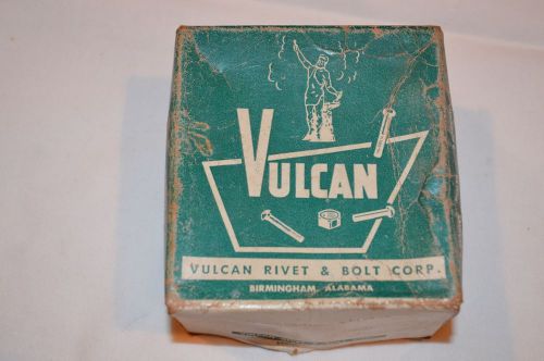 Vintage vulcan rivet &amp; bolt birmingham al hex head cap screw fine 1/4x3/4 66 pc for sale
