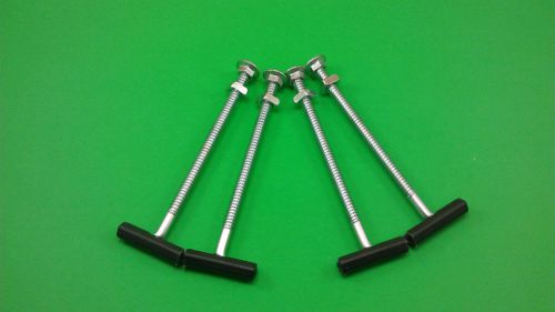 Four 3/8&#034; strong support bolts for vertical fastening round object manually for sale