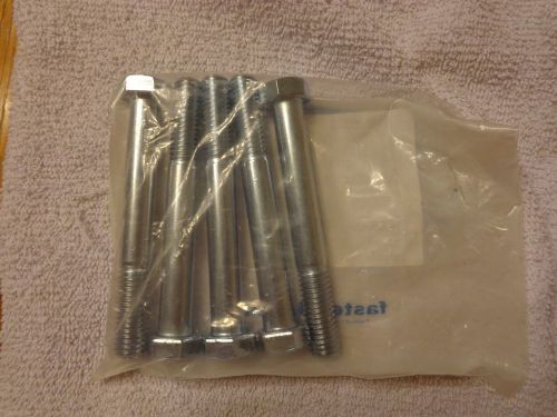 1/2&#034;-13 x 4&#034; Zinc Finish SAE J429 Grade 5 Hex Cap Screw QTY 5