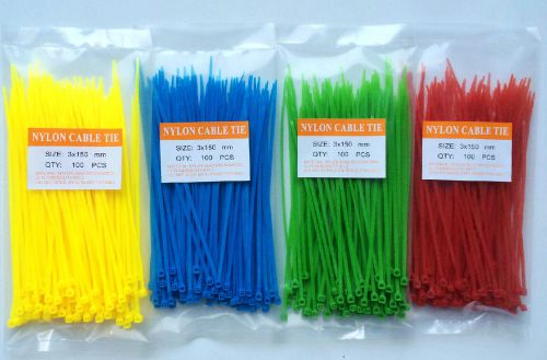 100pcs  3x150mm  self-locking white nylon wire cable zip ties for sale