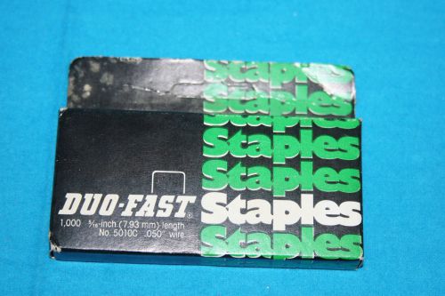 VINTAGE DUO FAST STAPLES - 5/16&#034; (7.93 MM) LENGTH - No. 5010C  .050 WIRE