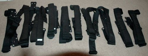 Lot of 10-firefighter turnout bunker suspenders braces w/ scovill snaps for sale