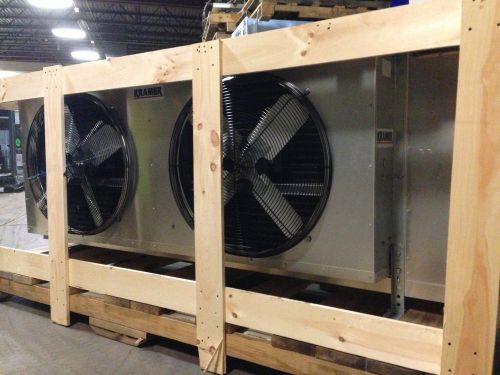 New Kramer 2 Fan Walk In  Freezer Hot Gas Defrost Evaporator Btu&#039;s 460V 3 Phase