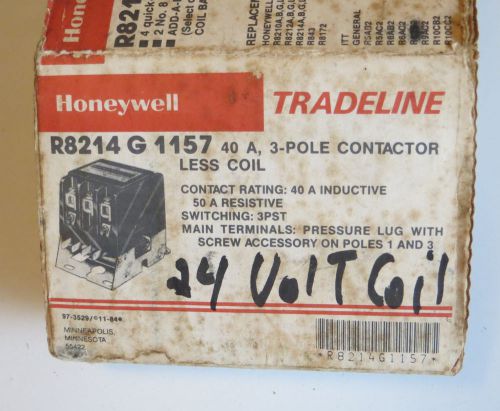 Honeywell r8214g1157 3-pole contactor for sale