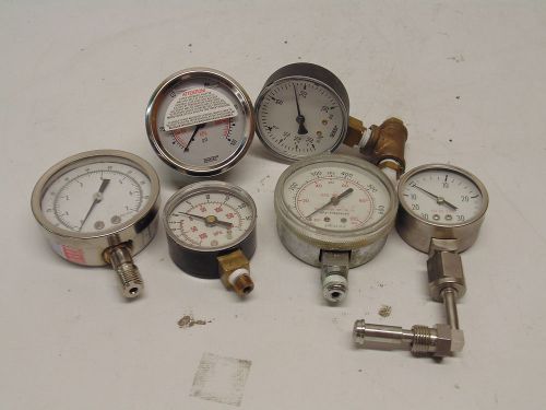 LOT OF MILLIPORE WIKA MATHESON GAGES 30 PSI 100PSI , SEE PICS, FAST SHIPPING
