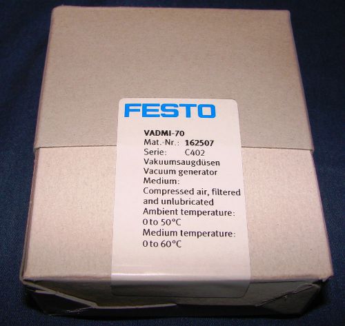 Festo vadmi-70 vacuum generator w / ejector pulse / new in factory box for sale