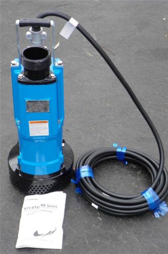 Tsurumi nk2-15 3&#034; dewatering submersible pump 2hp 110/220 fast ship construction for sale