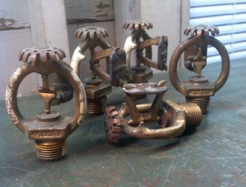 Vintage Brass Fire Sprinkler Heads CSB Co. 165 &amp; 212 Degrees Type A-48
