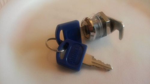 (1) alliance 5/8 cam lock for cabinets, drawers, mail box, etc.. 2 blue keys for sale