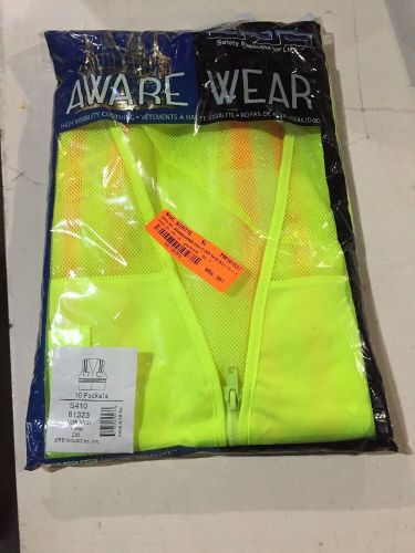 ERB S410 Non-ANSI Mesh Safety Vest with Pockets  Lime  2X-Large