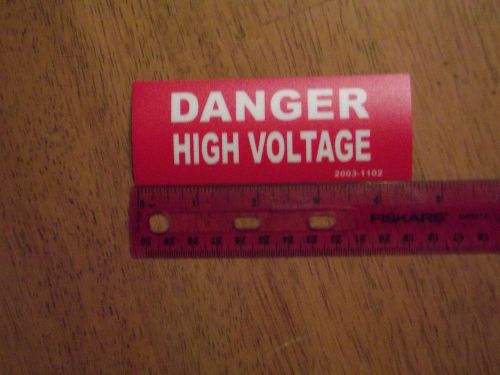 Danger - high voltage vinyl decal / sticker / safety label 4.5&#034; x 1.75&#034; single. for sale