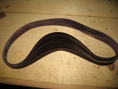 10 pcs.- 3M 1 x 42&#034; sanding belts 150 grit aluminum oxide for metal or wood