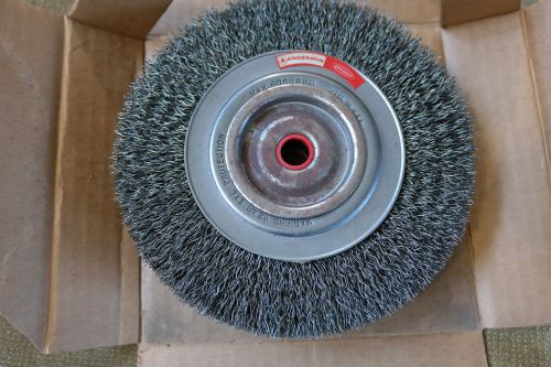 2 anderson 6&#034; x 1 1/4&#034; crimped wire wheel 6000 rpm for bench grinder in box for sale