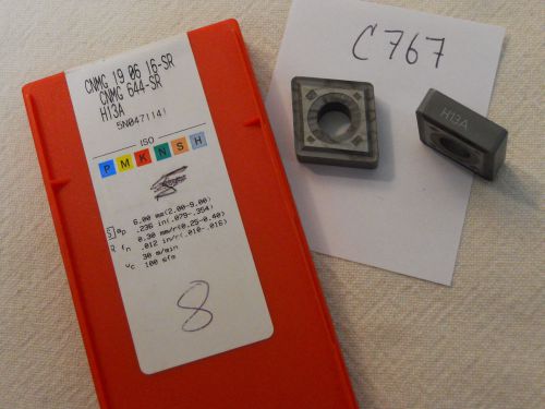 8 new sandvik cnmg 644-sr carbide inserts. cnmg 19 06 16-sr grade: h13a {c767} for sale