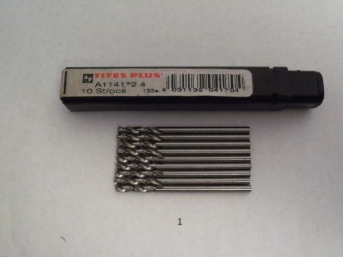 Titex drills==2.40mm(.0945)==a1141 screw machine drill==9 pcs. new for sale