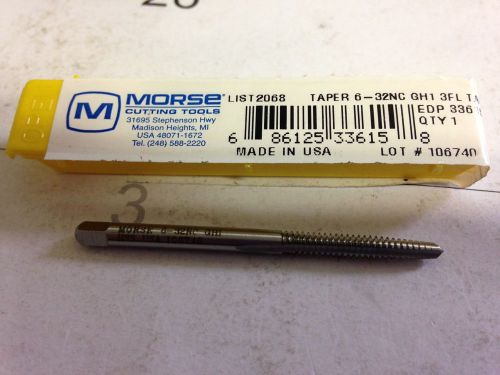 6-32 GH1 HIGH SPEED STEEL  3 FLUTE TAPER TAP ***Made in USA***