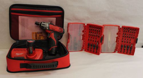 Milwaukee compact driver w/ extra battery and (2) driver kits for sale