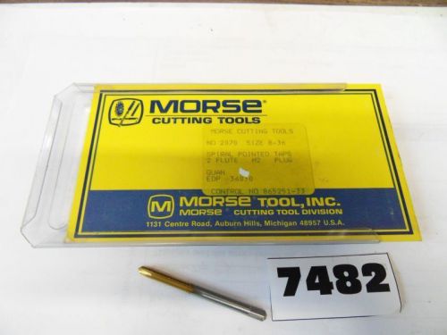 8-36 SPIRAL POINT GH2 2 FLUTE TAP TIN COATED MORSE NEW USA MADE  **NEW**