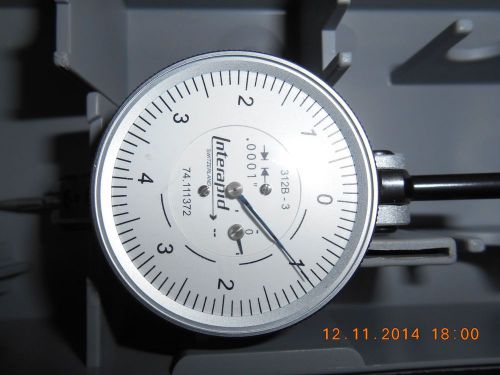 Interapid 312b-3 .0001&#034; dial test indicator * swiss made w/ case for sale