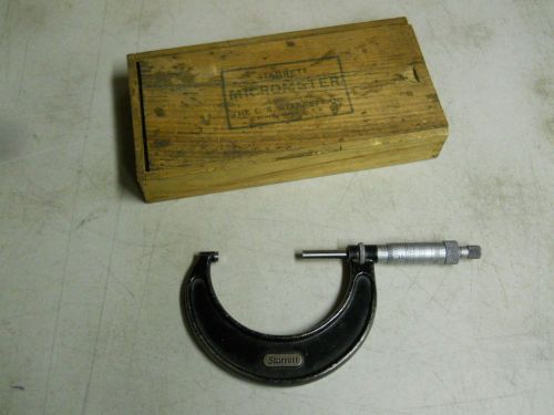 Starrett  #436-3   2-3&#034; Micrometer with Wooden box.   used