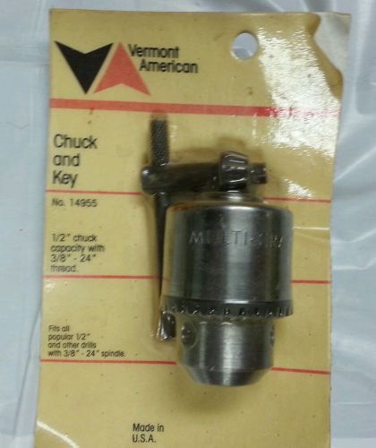 VERMONT AMERICAN  DRILL CHUCK AND KEY 14955 MADE IN USA