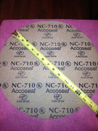 Lot of (2) amorim accoseal nc-710  1/16&#034; cork gasket material 13-1/2&#034; diameter for sale