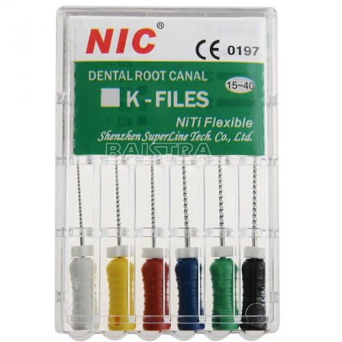 1 Kit Dental Root Canal Endo NITI Flexible K -Files #015-040 21mm hand use sale