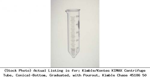 Kimble/kontes kimax centrifuge tube, conical-bottom, graduated, with : 45186 50 for sale