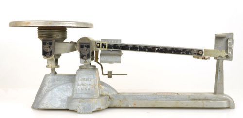 Vintage 1940&#039;s ohaus triple beam balance scale mid-century industrial styling for sale