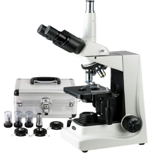 40x-1600x phase contrast trinocular microscope + 8mp digital camera for sale