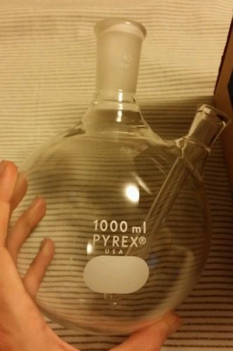 Vintage Pyrex USA Boiling Flask 1000ml 24/40 NOS